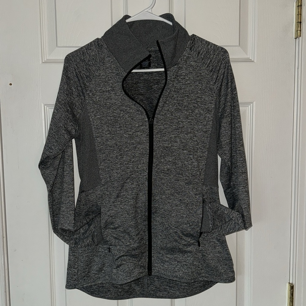 Champion C9 Gray Mixed Media Lightweight Athleisure Full Zip Jacket - Size M - Picture 7 of 7